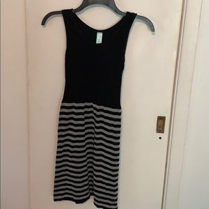 Black and Gray Minidress with Belt